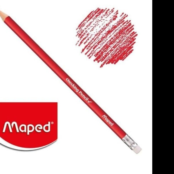 LAPIZ CHEQUEO MAPED ROJO CBORRADOR TRIANGULAR E.12 C.144